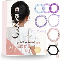 ヘアゴム Amazon | [iijo] ヘアゴム ぎざ子 キッズ こども 100本 セット 髪ゴム